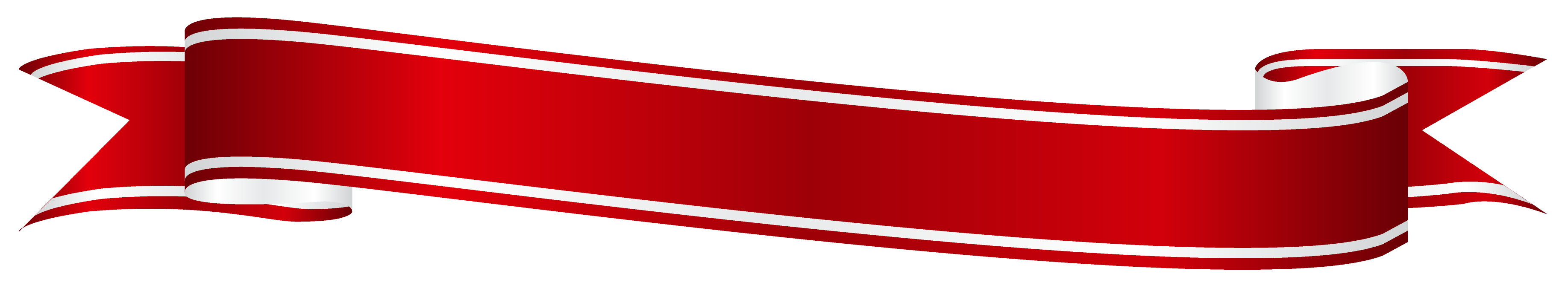 Red and White Banner PNG Clipart Picture