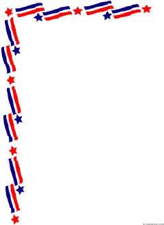 American flag bunting clipart border