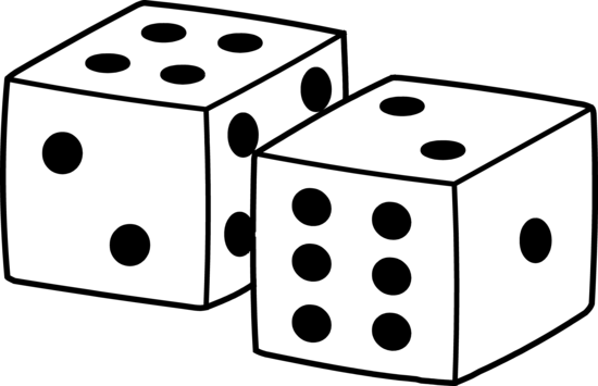 Dice clip art black and white - ClipartFox