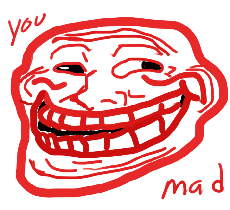 Evil Red Troll Face by BillyfabianCow