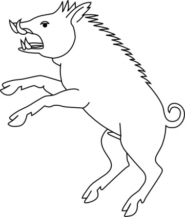 Wild Boar clip art vector, free vector graphics