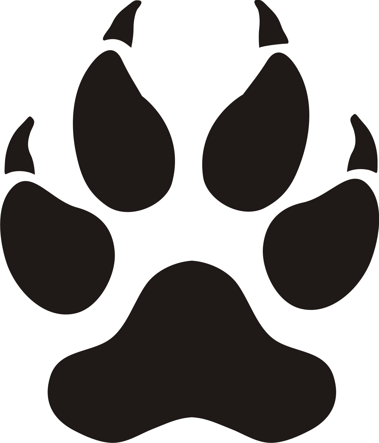 Bobcat Paw Print | Free Download Clip Art | Free Clip Art | on ...