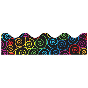 Rainbow Swirls Bulletin Board Borders