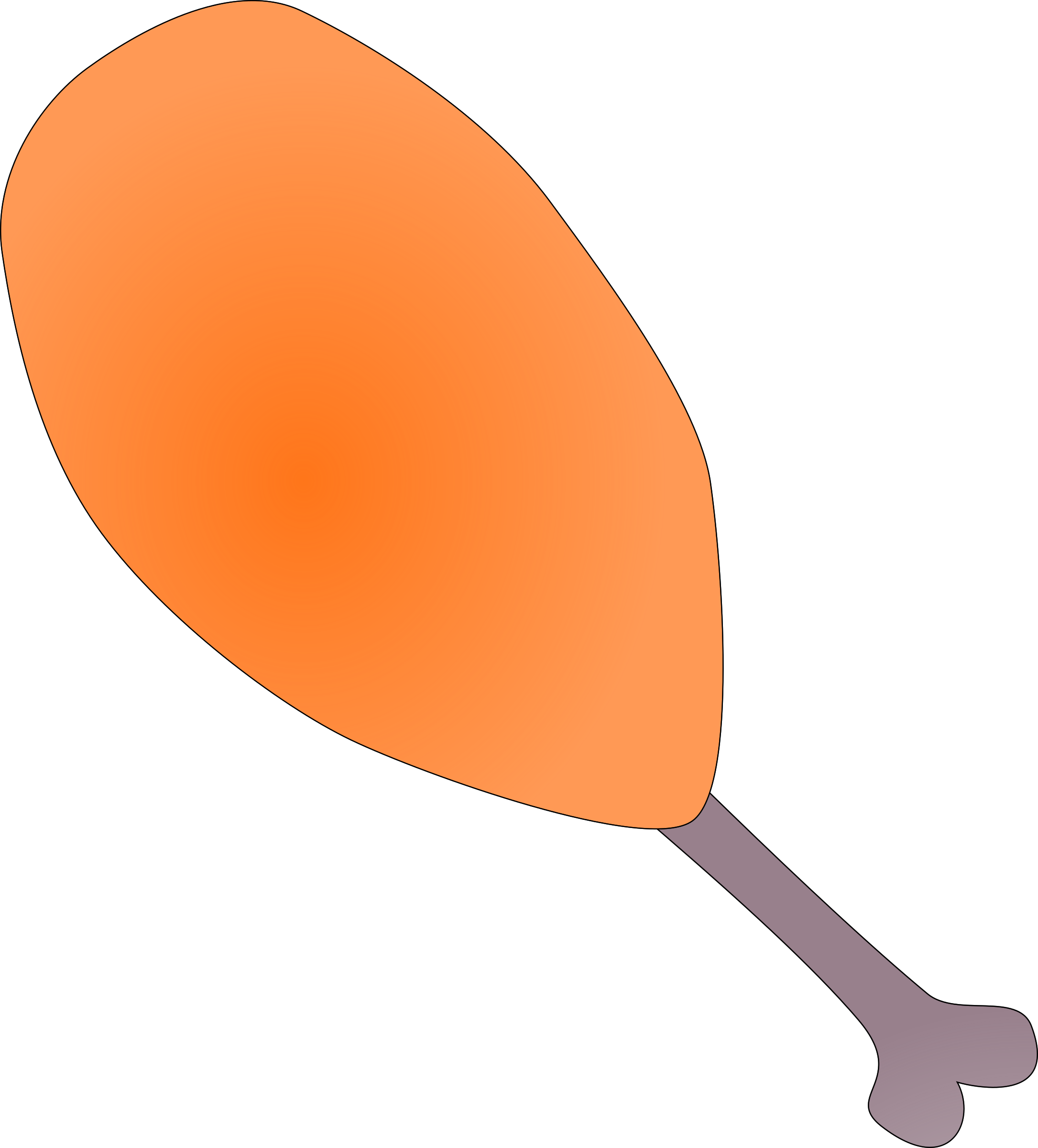 Clipart - chicken leg