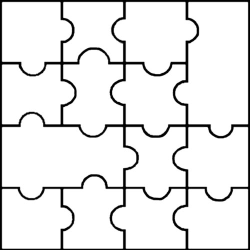 Large Puzzle Piece Template