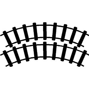 Cartoon train tracks clipart