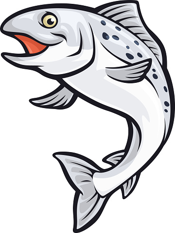 Salmon Seafood Clip Art, Vector Images & Illustrations