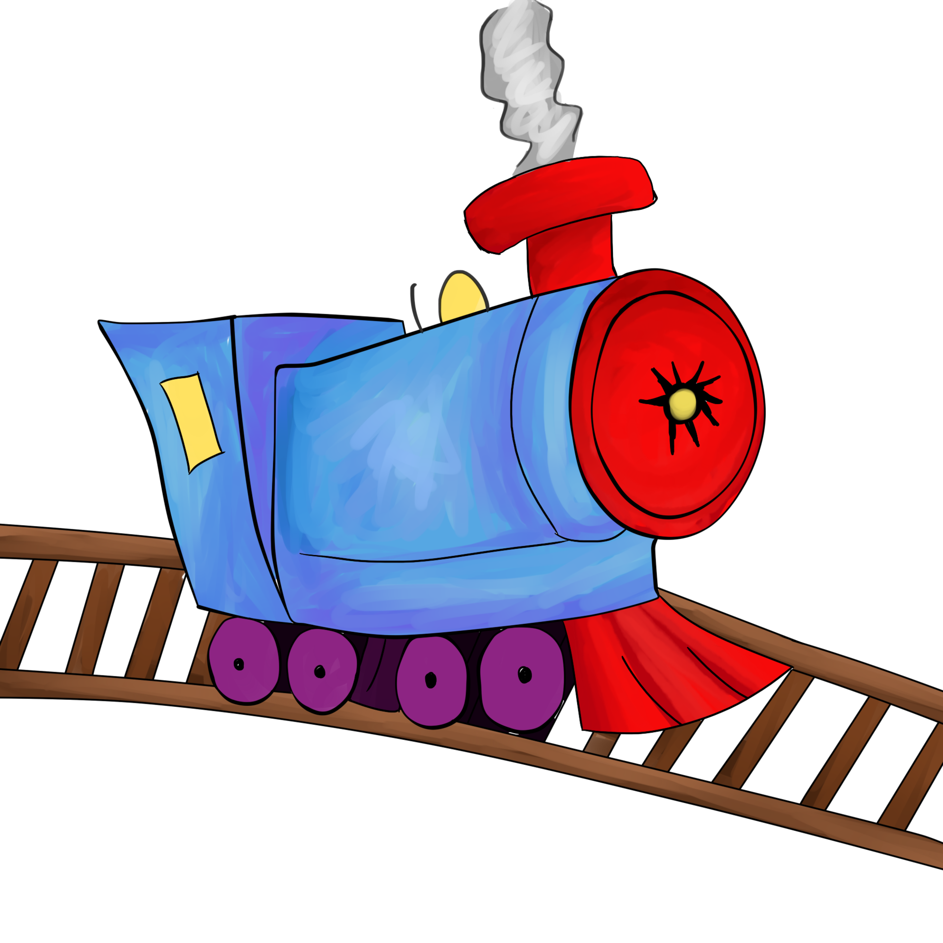 Cartoon Train Tracks Clipart - Free to use Clip Art Resource