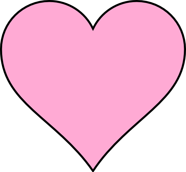 Pink Heart Outline Clipart