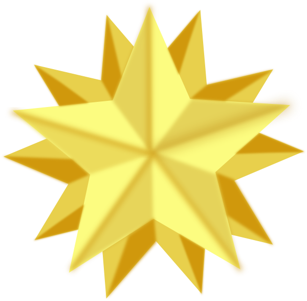 Golden Star Clip Art - vector clip art online ...