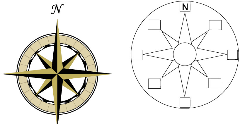 COMPASS ROSE VECTOR FREE | Art Designs