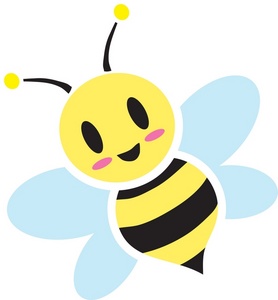 Cartoon bumble bee clip art