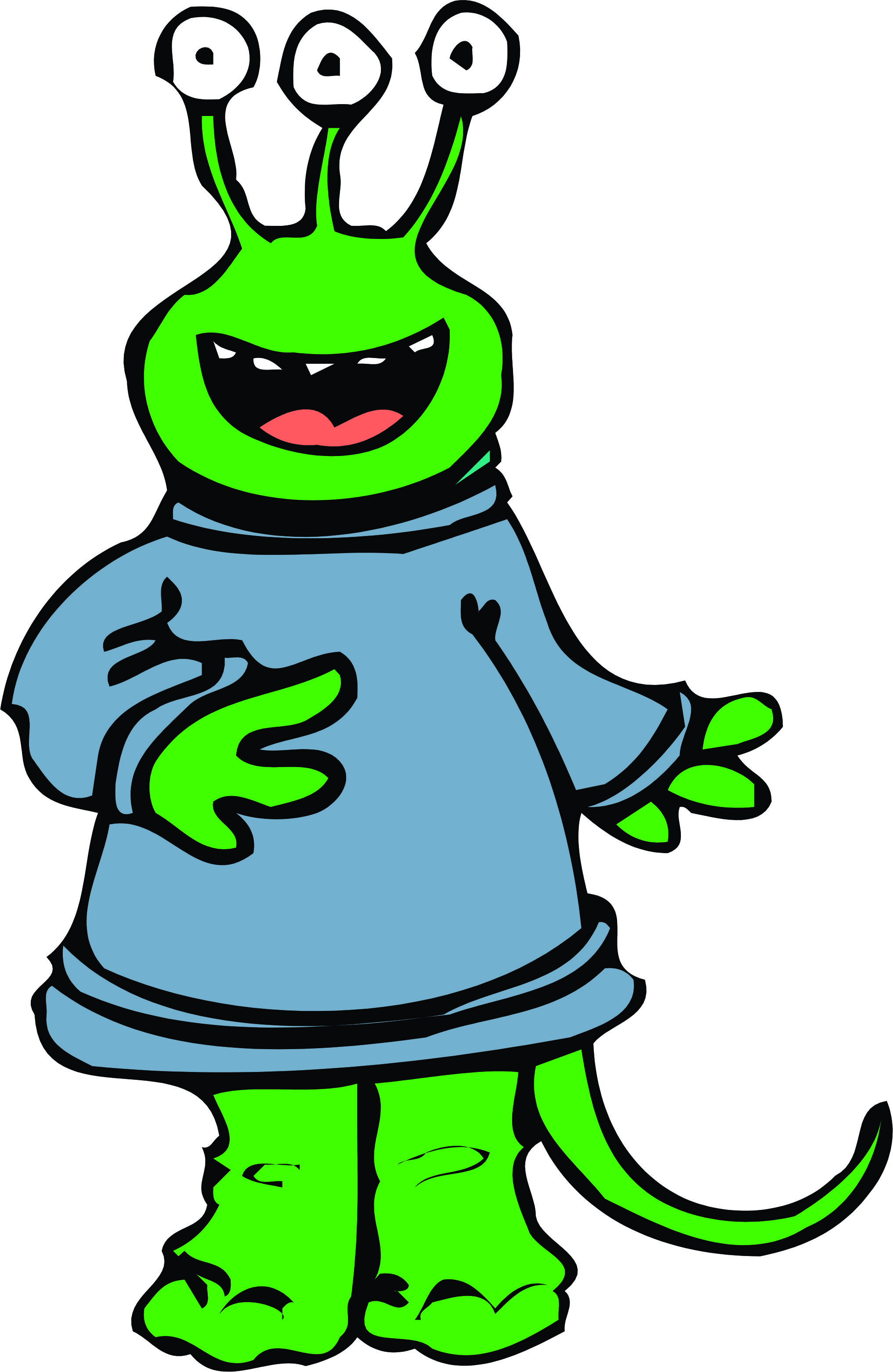 Cartoon alien clipart