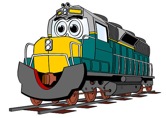 Tiel Train Engine Cartoon" by Graphxpro | Redbubble