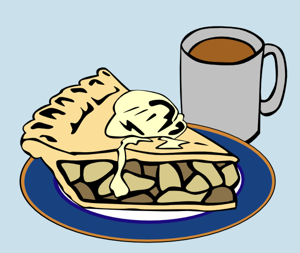 Apple Pie And Coffee clip art Free Vector