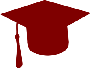 Grad Cap Crimson Clip Art - vector clip art online ...