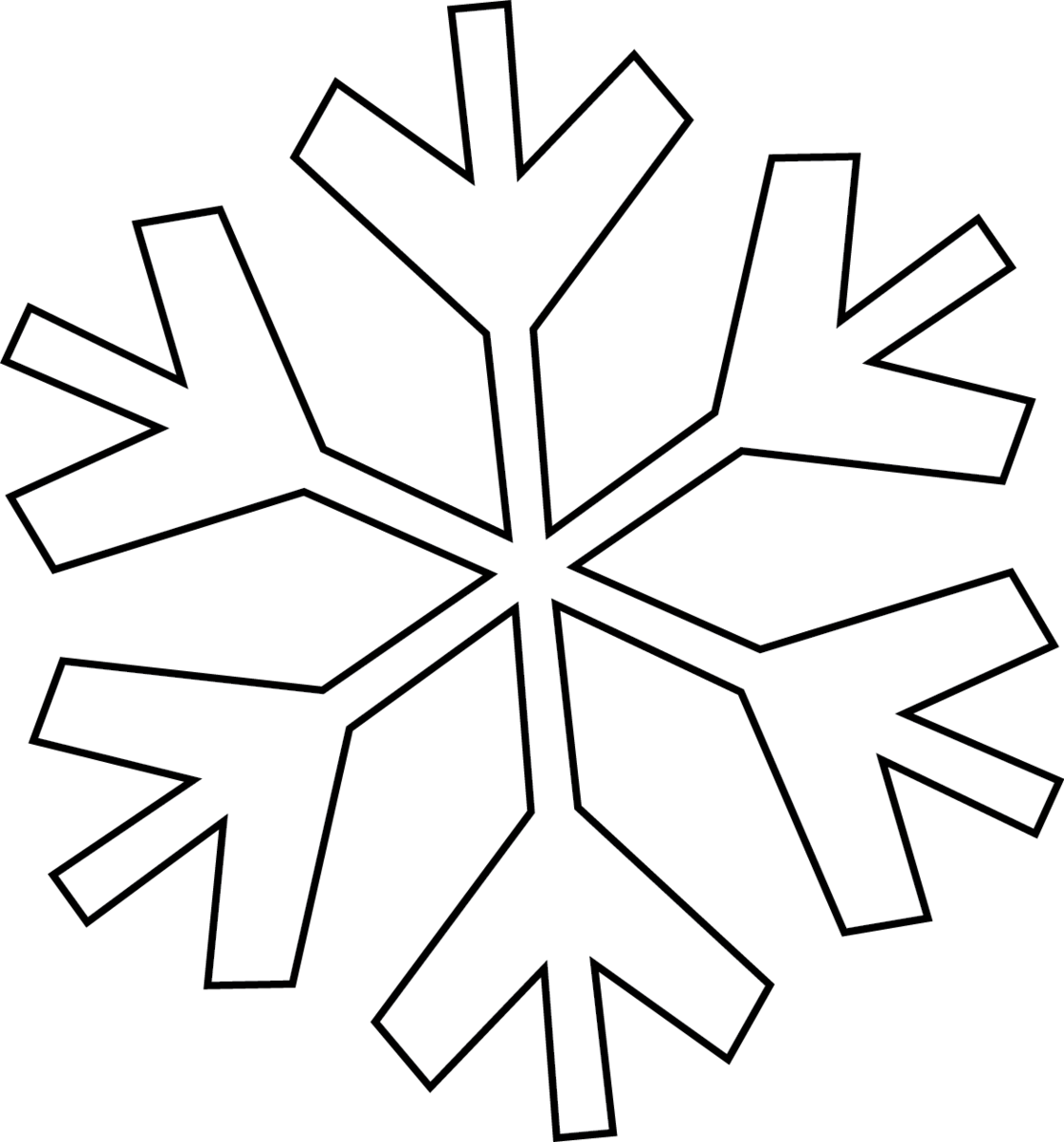 Snowflake Line Drawing Clipart - Free to use Clip Art Resource