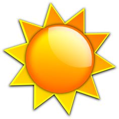 Sun drawing clipart