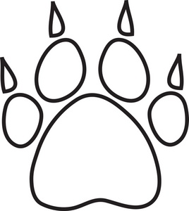 Bulldog Paw Print Clip Art