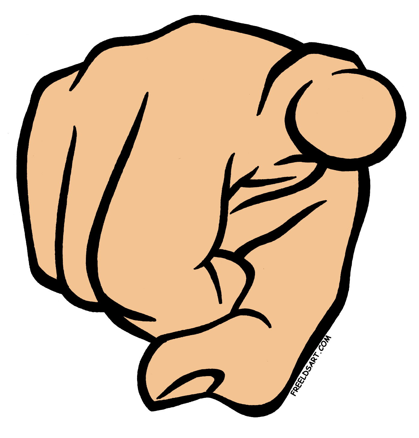 Finger pointing clipart