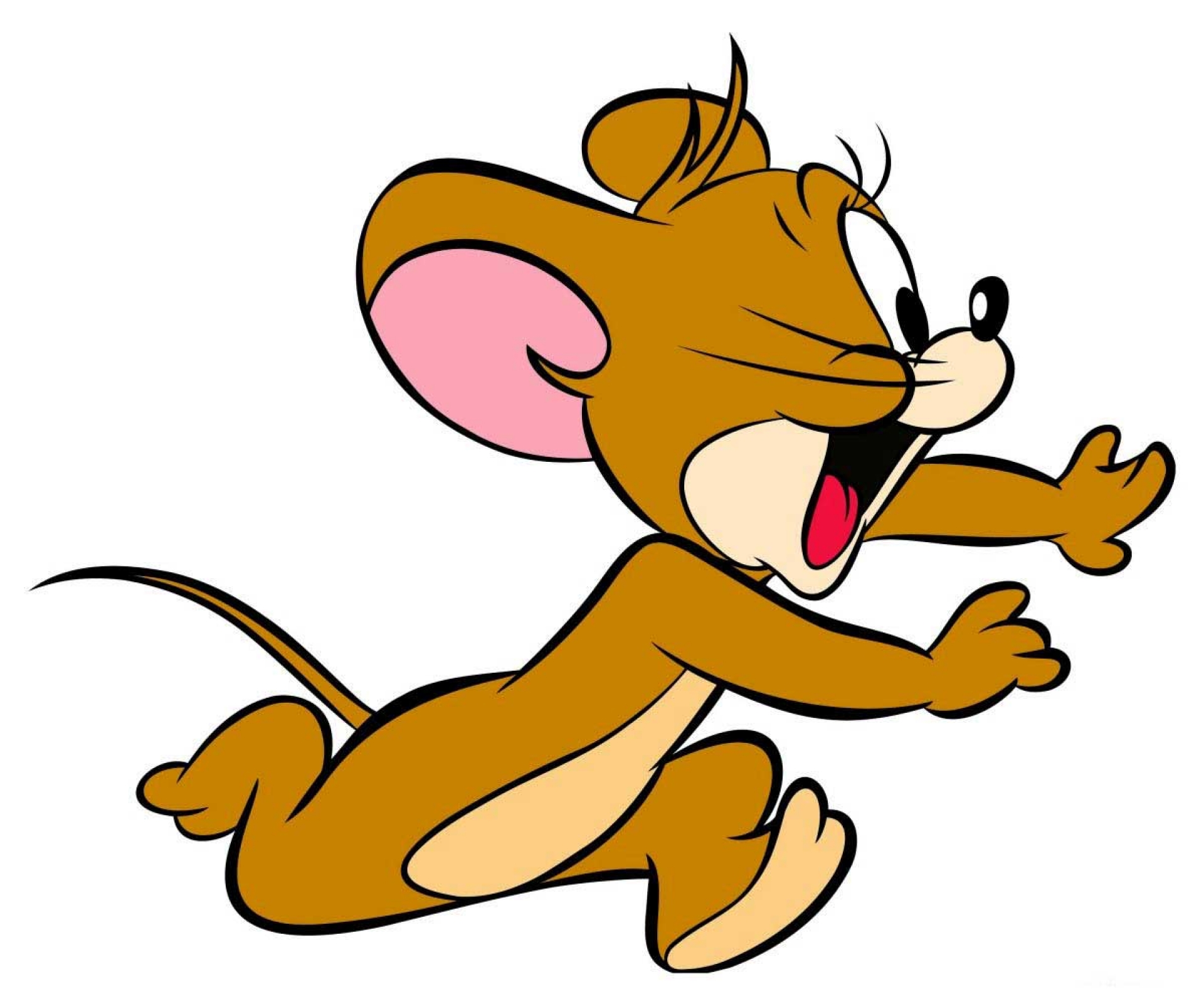 Cartoon wallpapers jerry the mouse running and shouting