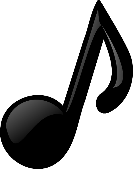 Black Eighth Note Clip Art - vector clip art online ...