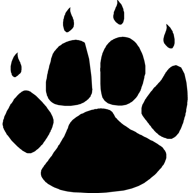 Bobcat footprint clipart