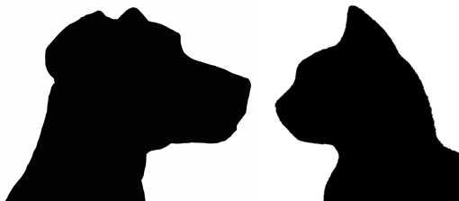 Dog head silhouette clipart