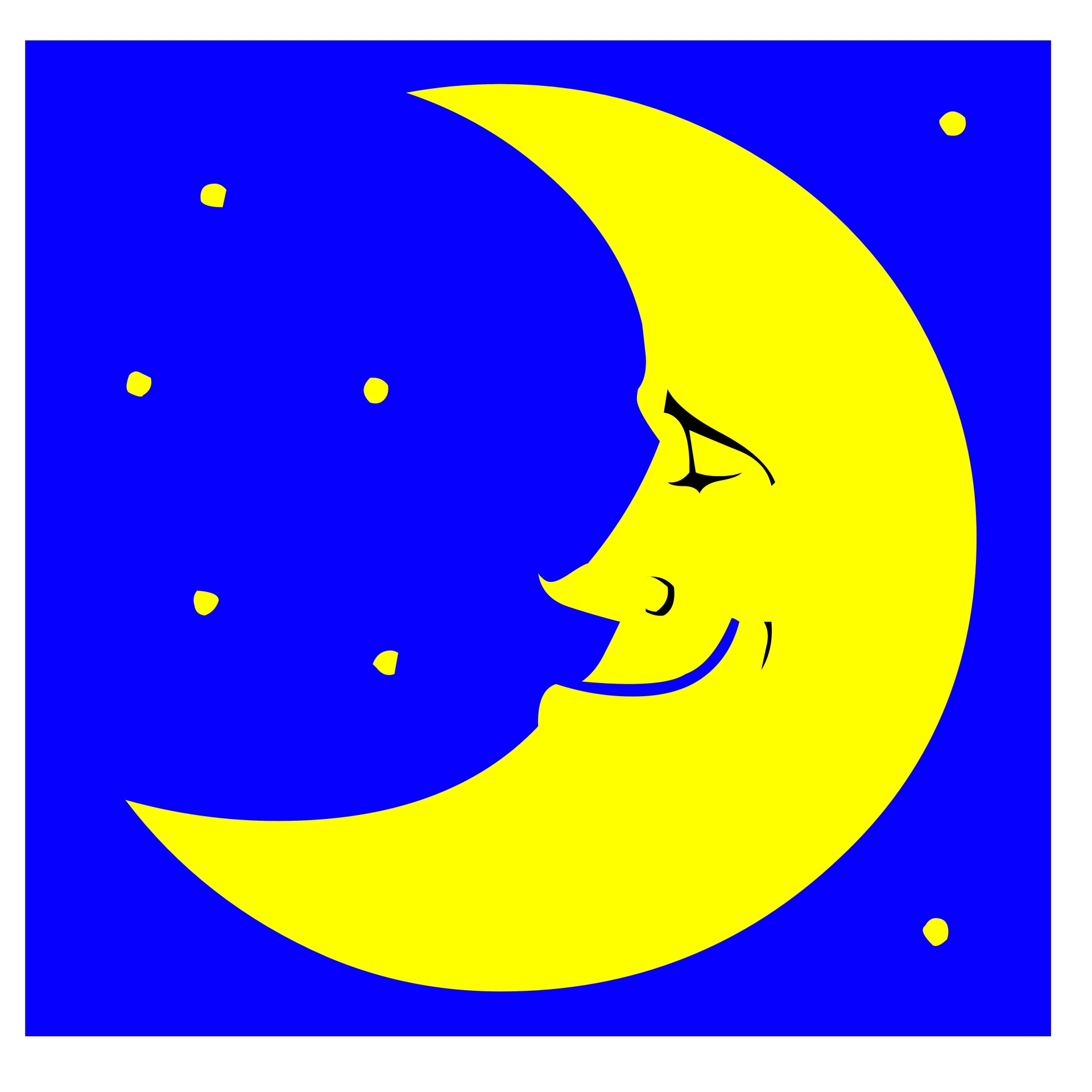 Yellow Moon Cartoon Free Stock Photo - Public Domain Pictures