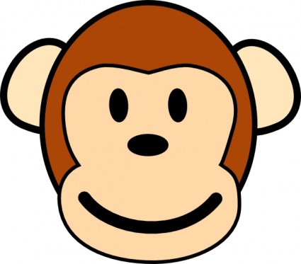 Baby Monkey Face Clip Art - Free Clipart Images