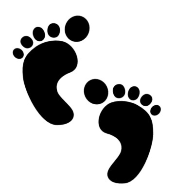 Footprint Black And White Clipart