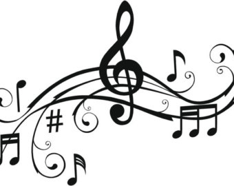 music notes wall art