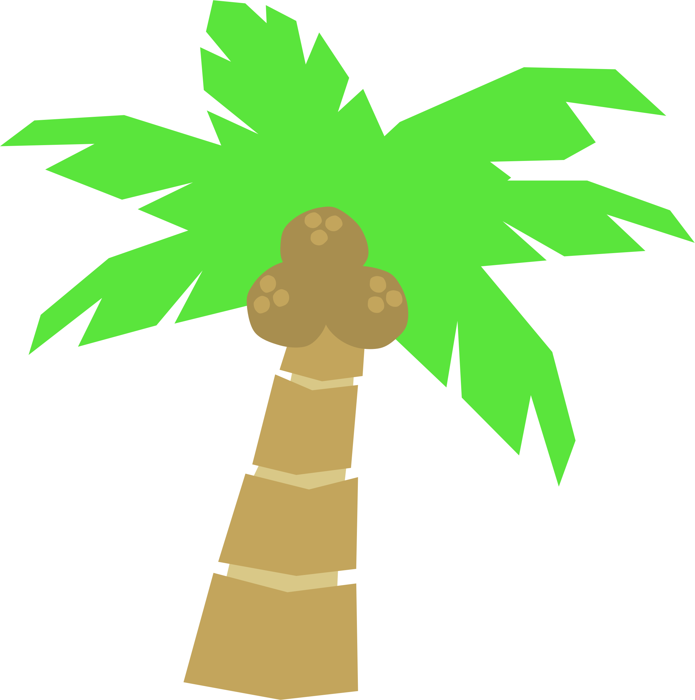 Cartoon palm tree clip art