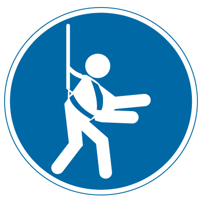 International Symbol Labels - Wear Safety Harness | Emedco