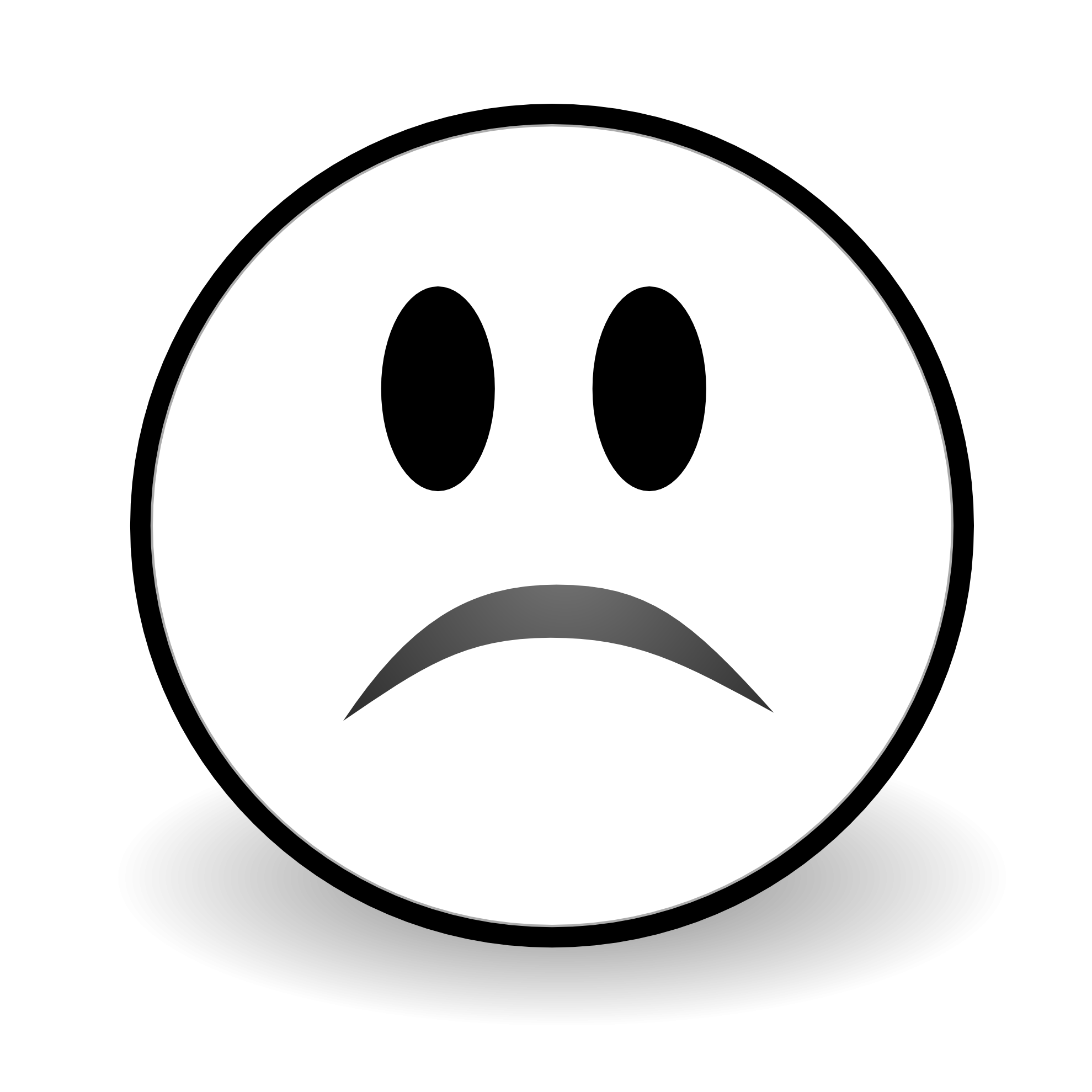 Sad Smiley Clipart Black And White