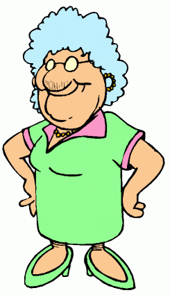 Old lady cartoons clipart