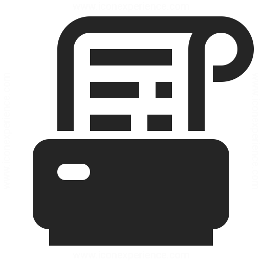 IconExperience Â» O-Collection Â» Receipt Printer Icon