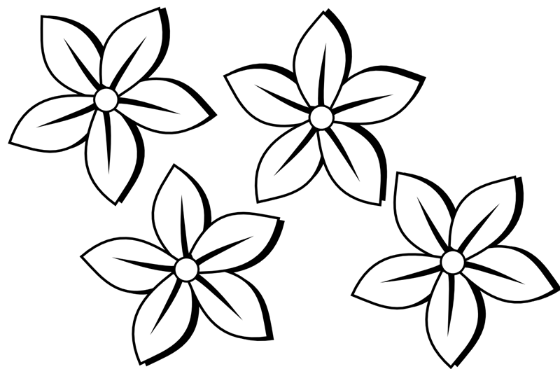 Flower drawing clip art