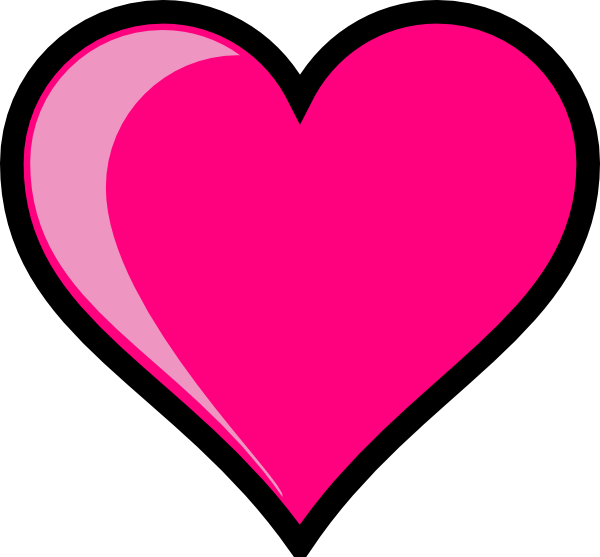 Pink heart clipart