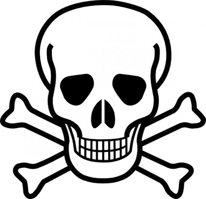 Skull and bones clip art