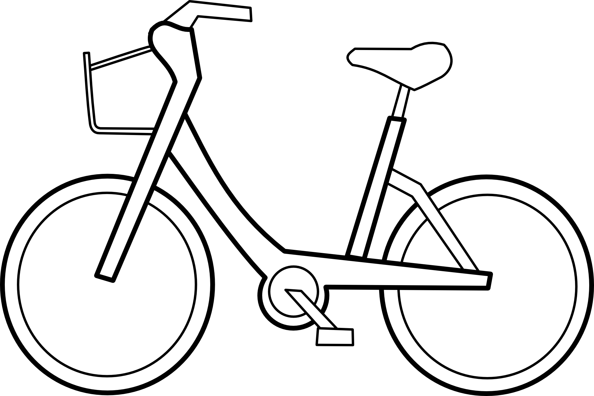 Bicyclette Bicycle Black White Line Art Scalable Vector Graphics ...