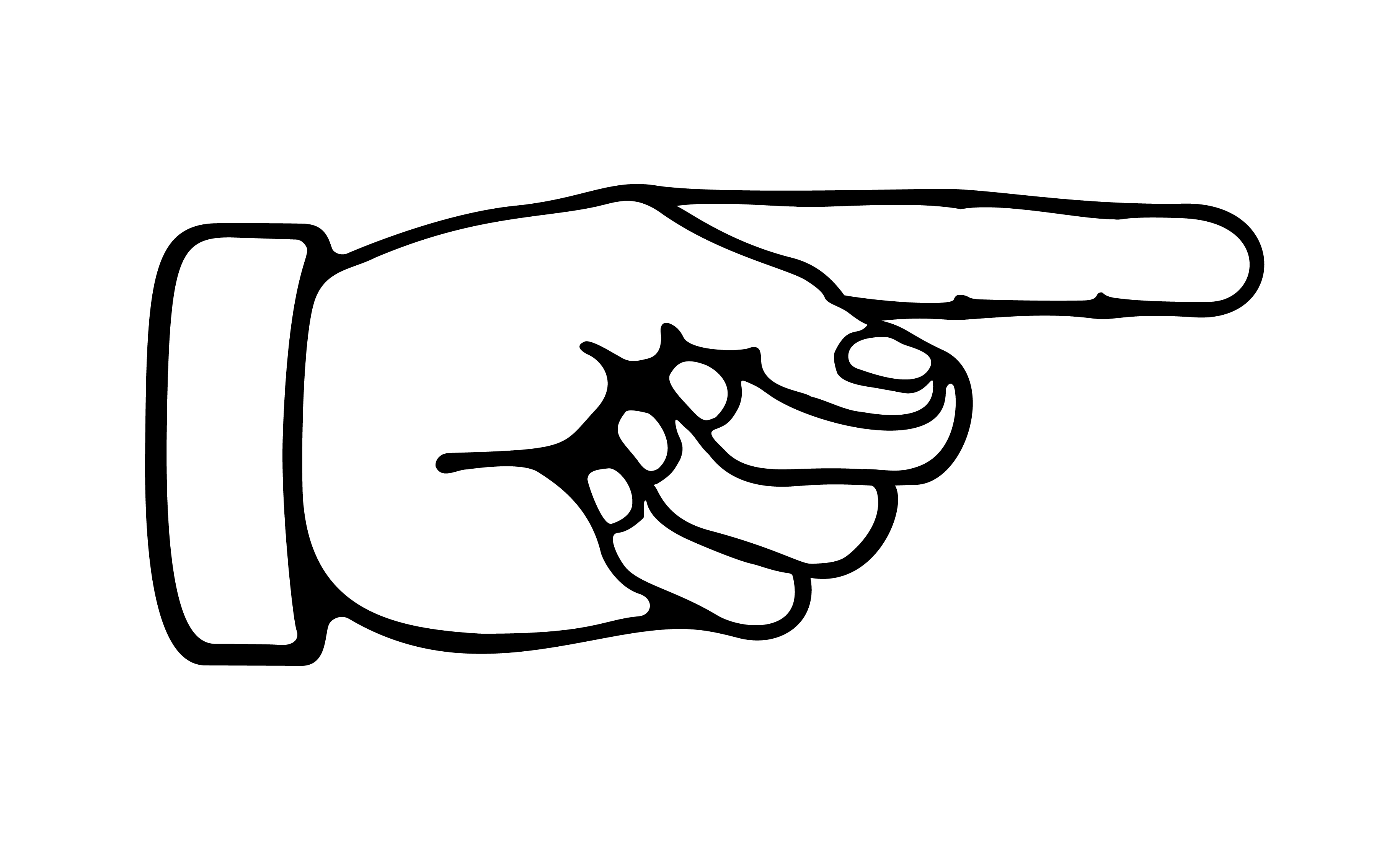 Left- Pointing Hand Clipart