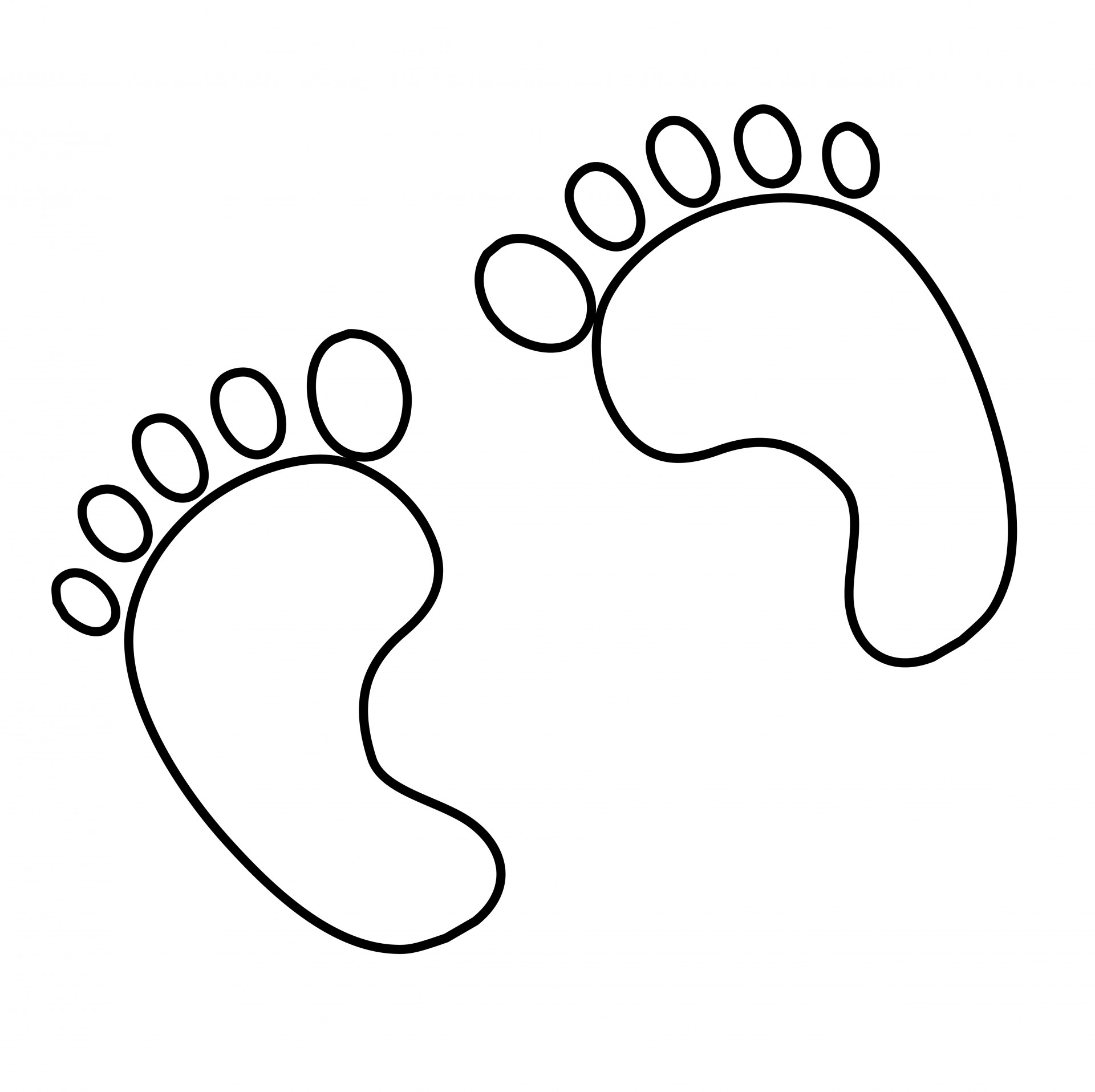 Footprints Outline Clipart Free Stock Photo - Public Domain Pictures