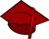 Maroon graduation cap clipart