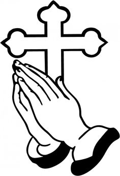 Praying hands clip art of a hand black and white sketchic ezra ...