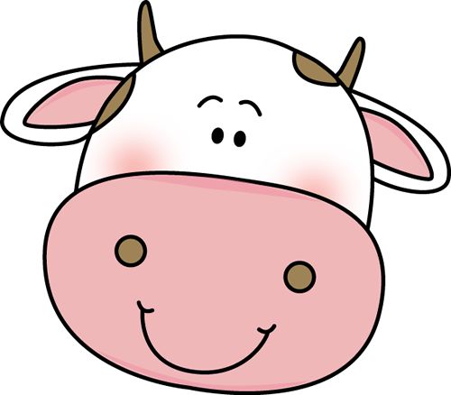 Cow face clipart