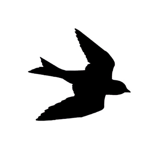 CLEARANCE Silhouette Swallow in Flight Rubber Stamp by terbearco