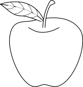 Apple Outline clip art - vector clip art online, royalty free ...