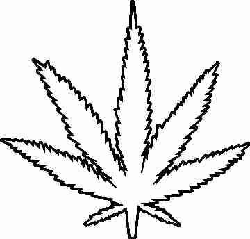 Cannabis Leaf Stencil