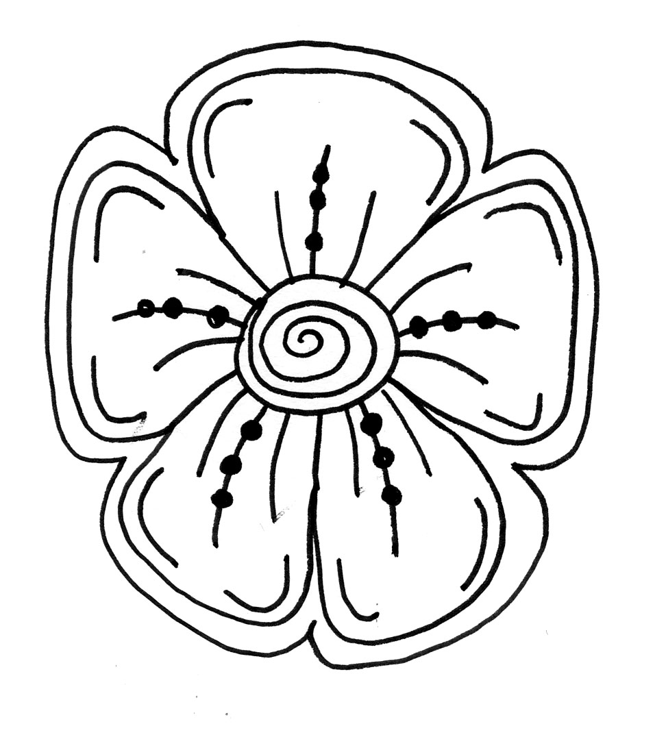 Easy Flower Drawing Images - ClipArt Best